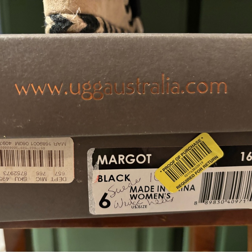 UGG Black and Tan Wedge Shoes - Picture 9 of 10